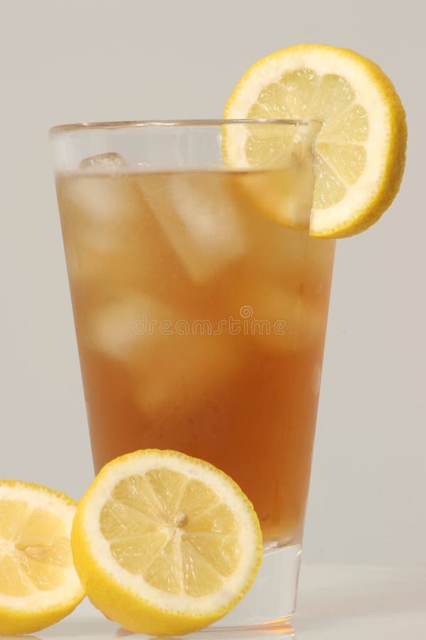 Cold glass of Ice Tea stock image. Image of lemon, glass 137123