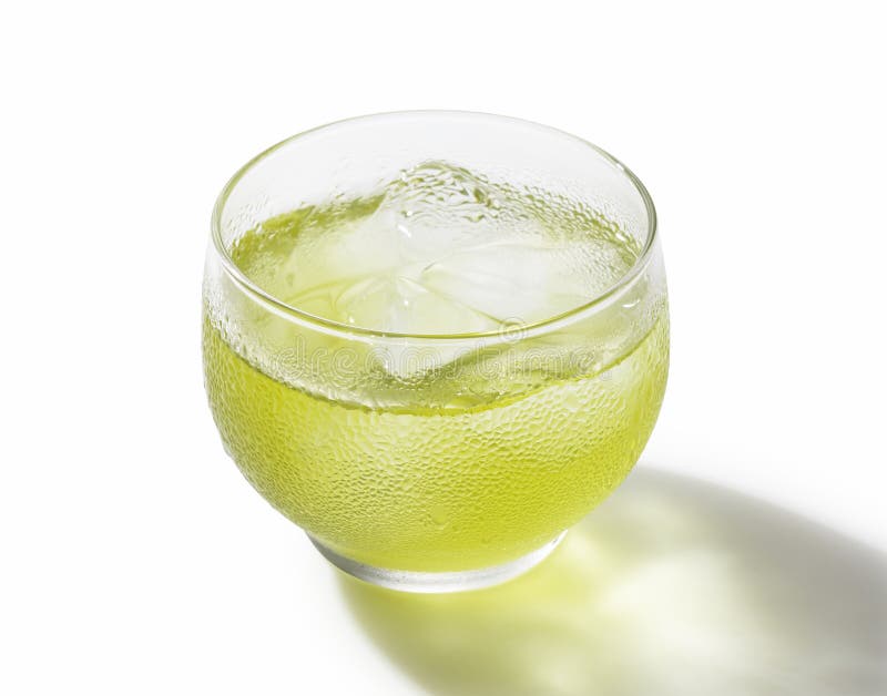 Cold Green Tea Placed on a White Background Stock Image Image of green, asian 253239091