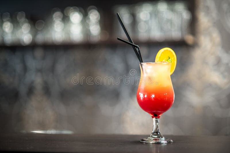 Cold and Icy Grapefruit and Orange Cocktail, Lemon Stock Image Image