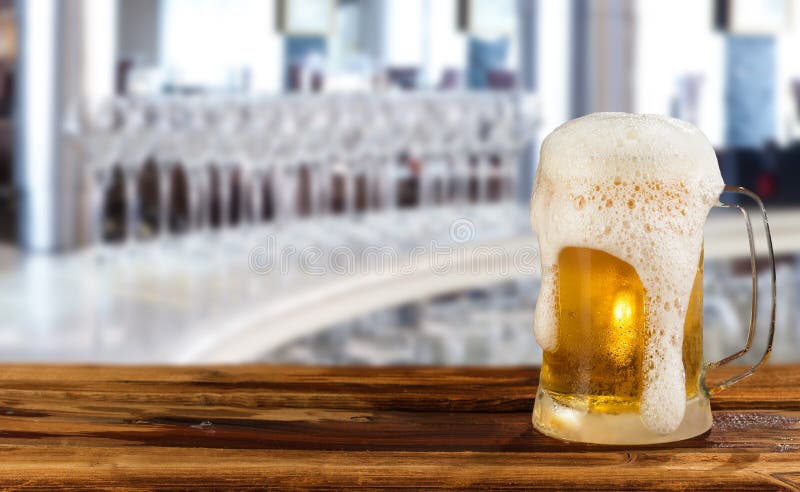 Cold light beer royalty free stock image