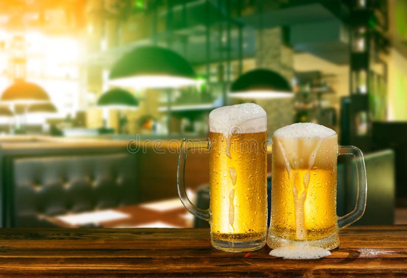 Cold light beer royalty free stock photography