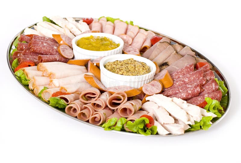 Cold Meat Catering Platter stock photo. Image of capsicum 2085230