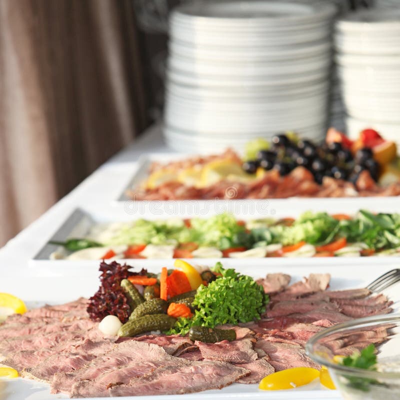 Cold buffet display stock image. Image of assortment 26309261