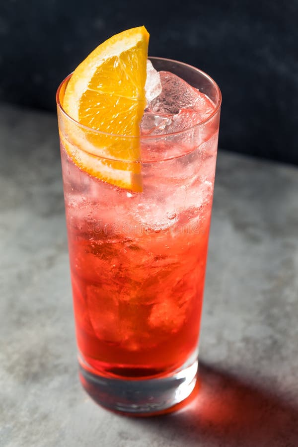 Cold Refreshing Campari Soda Cocktail Stock Photo - Image of ...