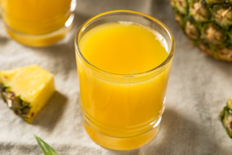 Cold Refreshing Yellow Pineapple Juice Stock Photo Image of beverage