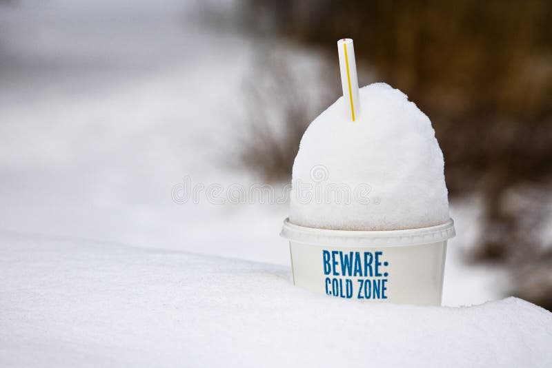 Cold Snowy Outdoor Winter Park Litter Stock Photo Image of straw, park 12451684