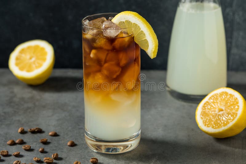 Cold Sweet Coffee and Lemonade Drink Stock Photo Image of iced