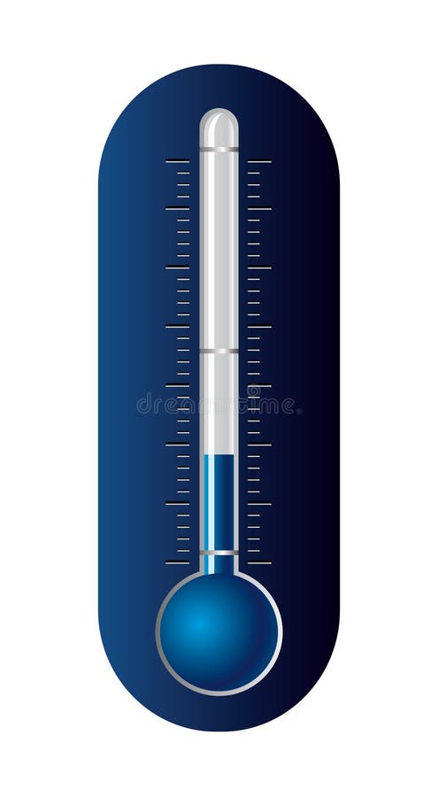 Vector illustration of a cold thermometer