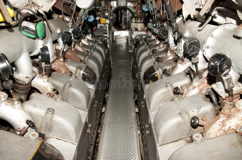 Submarine Engine Room royalty free stock image Submarine Engine Room royalty free stock image