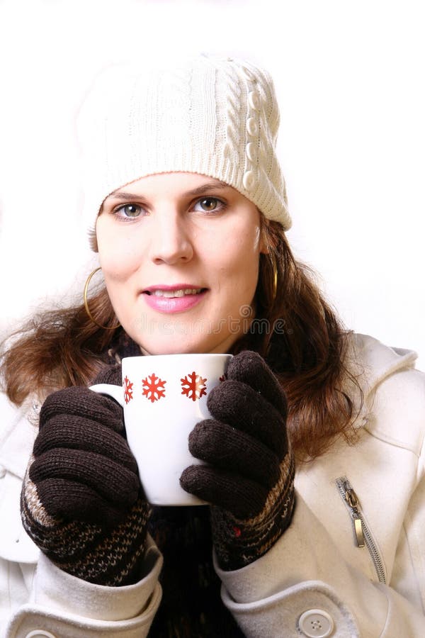 Cold Winter stock image. Image of holding, happy, caucasian - 3830439