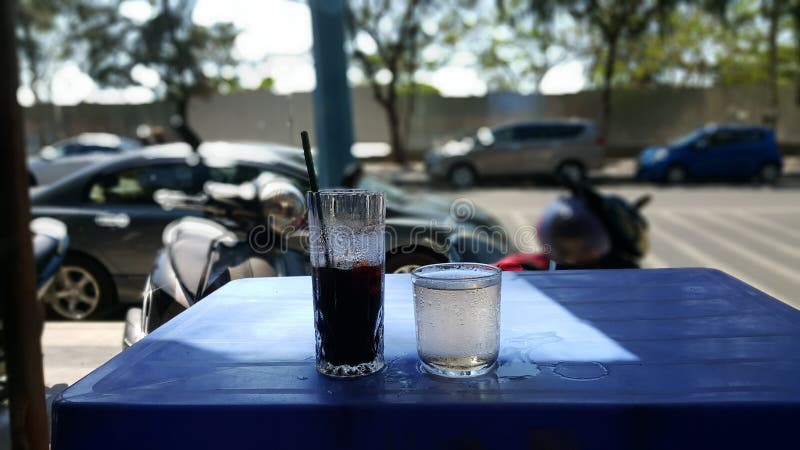 Colded koffie in Vietnam stock afbeeldingen Colded koffie in Vietnam stock afbeeldingen