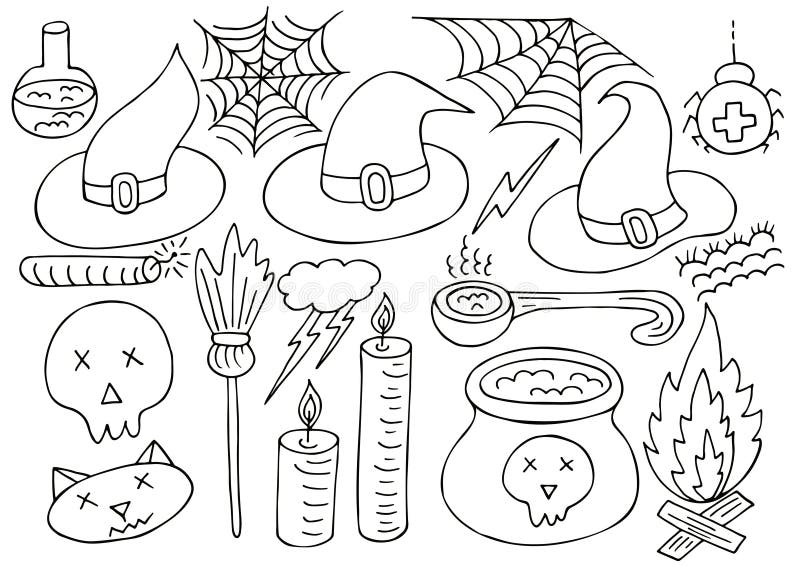 Design De Halloween. Estilo De Desenho Animado Dos Elementos Halloween  Ilustração do Vetor - Ilustração de truque, jogo: 228966944