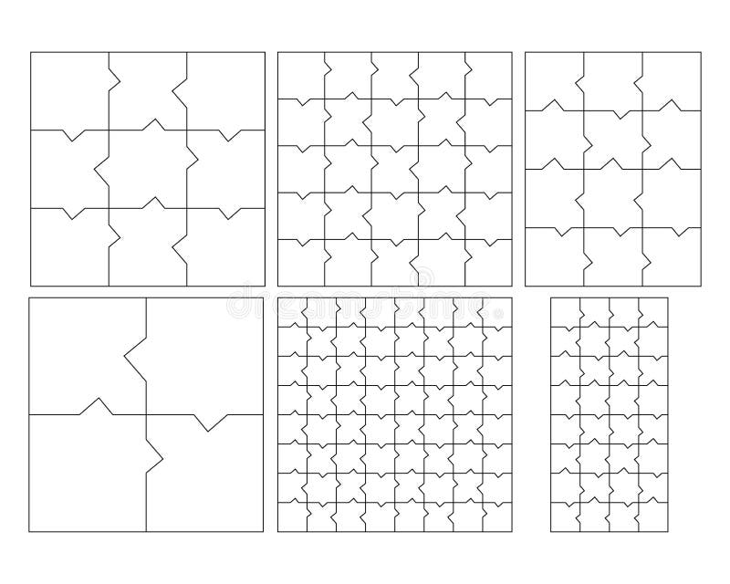 Quebra-cabeça Em Branco 60 Peças. Estilo Simples De Arte De Linha Para  Impressão E Web. Ilustração De Estoque Ilustração Stock - Ilustração de  grade, ajuste: 226064257