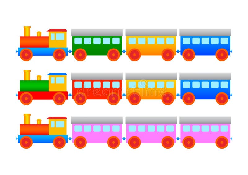 Trem De Madeira Do Brinquedo Nos Trilhos Ilustração Stock - Ilustração de  carros, divertimento: 24641003