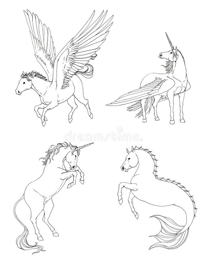 Como Desenhar Da Natureza O Desenho De Cavalo Em Pé Criação Passo a Passo  De Desenho De Lápis Página Educativa Para Artistas Ilustração do Vetor -  Ilustração de cavalo, preto: 166402861