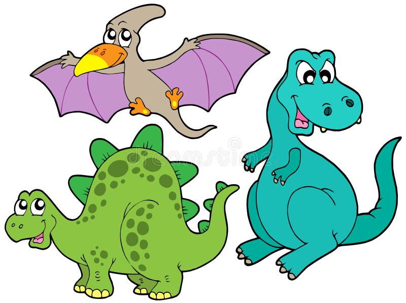 Jogo Do Dinossauro Dos Desenhos Animados Ilustração do Vetor - Ilustração  de selva, beira: 15668499