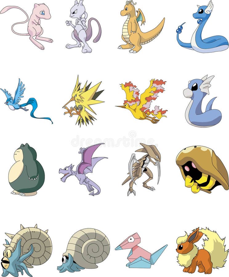 Pokemon na vida real ilustração stock. Ilustração de monstro