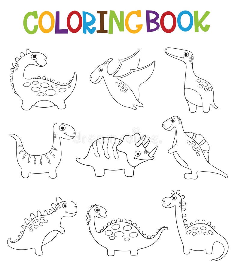 Livro Para Colorir Do Dinossauro Ilustração do Vetor - Ilustração de livro,  predador: 112337208