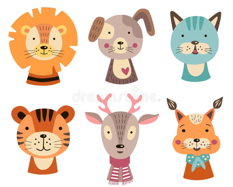 Colección De Dibujos Animados De Animales Salvajes Aislados En El Fondo Blanco Ilustración del Vector - Ilustración de vector, perro: 204450233 Colección De Dibujos Animados De Animales Salvajes Aislados En El Fondo Blanco Ilustración del Vector - Ilustración de vector, perro: 204450233