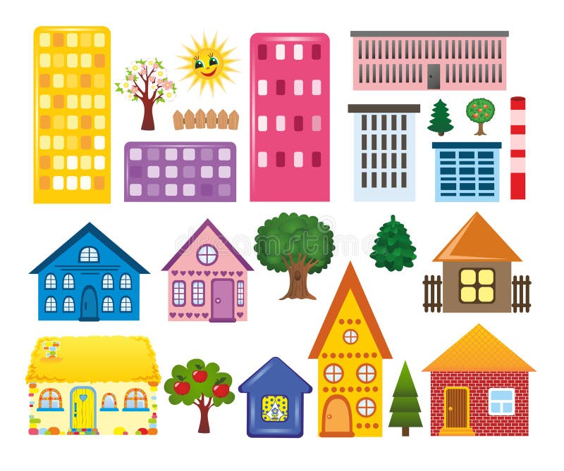 Colecciones de diversas casas libre illustration Colecciones de diversas casas libre illustration