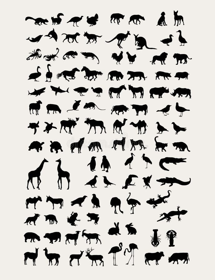 Colección animal de la silueta libre illustration Colección animal de la silueta libre illustration