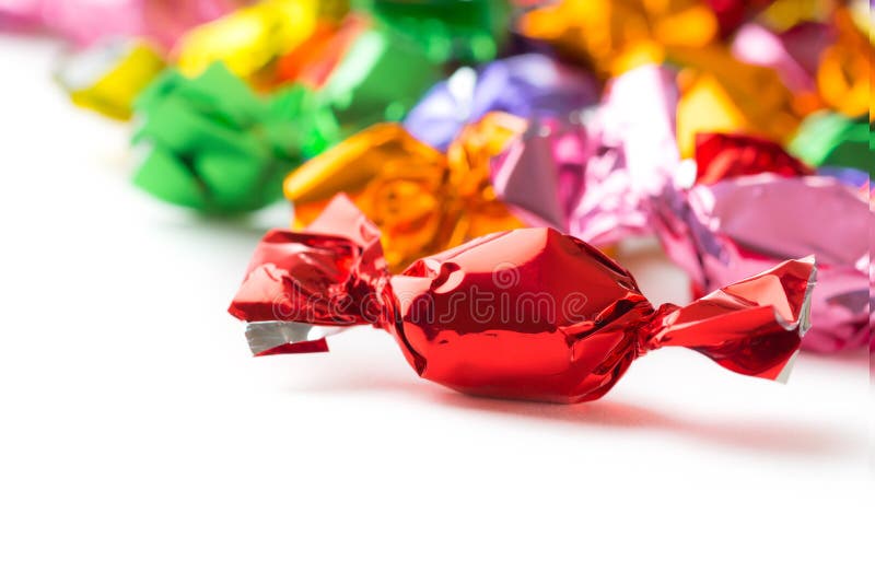 Colección colorida de los caramelos