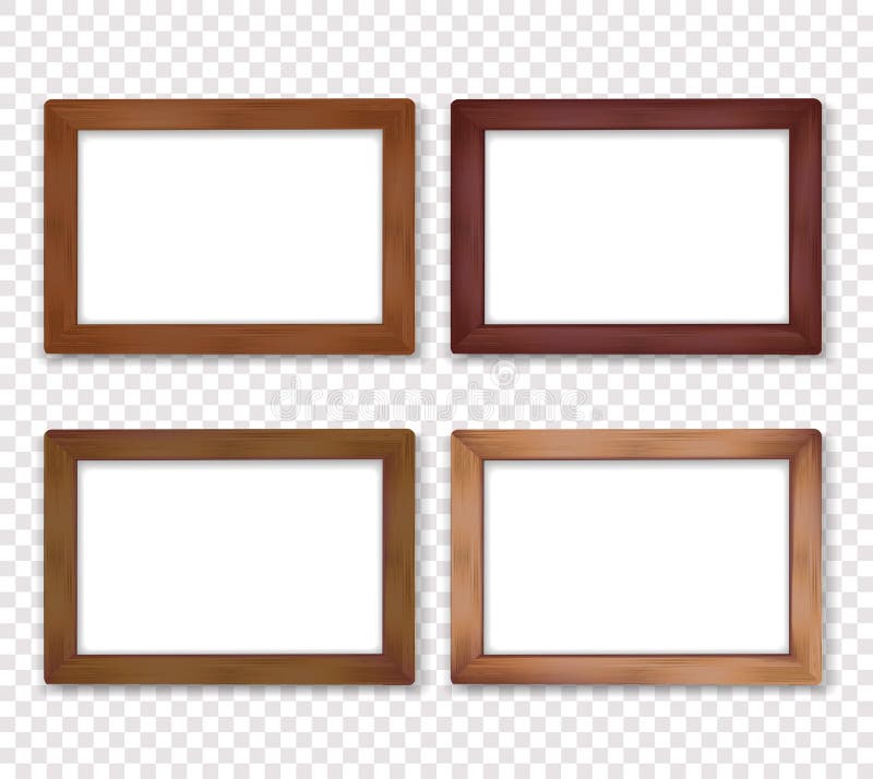 Colección cuadrada de madera del marco de la foto del vector libre illustration
