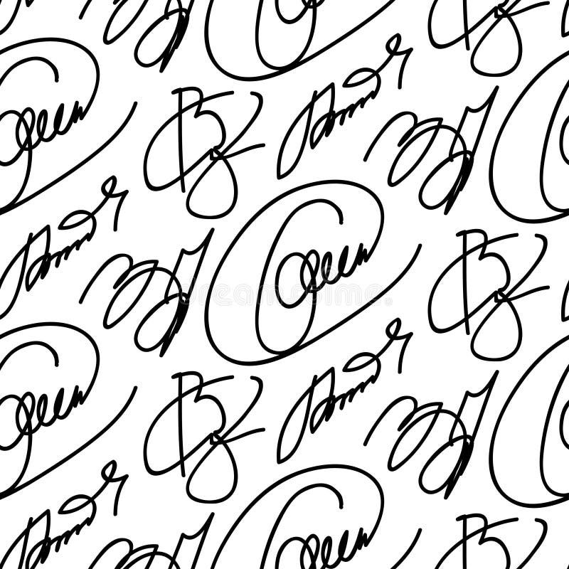 Colección de autógrafo ficticio de las firmas del vector stock de ilustración Colección de autógrafo ficticio de las firmas del vector stock de ilustración