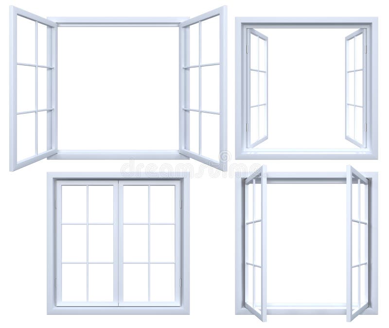 Colección de bastidores de ventana aislados