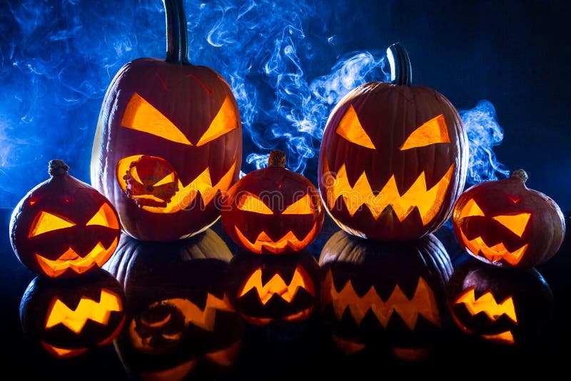 Colección de calabaza de Halloween foto de archivo Colección de calabaza de Halloween foto de archivo
