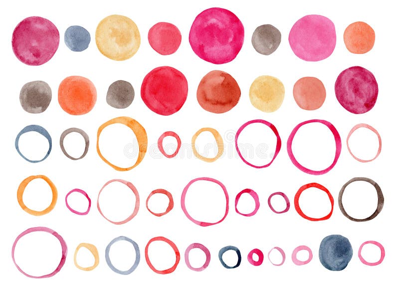 Colección de círculos acuáticos coloridos y vivos libre illustration