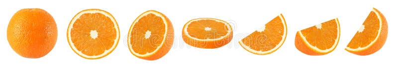 Colección de frutas anaranjadas enteras y cortadas en el fondo blanco imagen de archivo Colección de frutas anaranjadas enteras y cortadas en el fondo blanco imagen de archivo