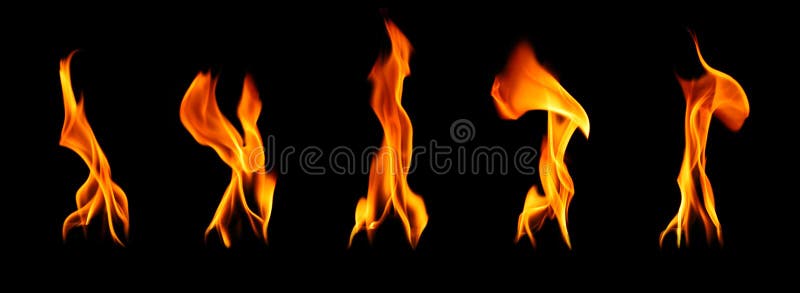 Collection set of fire and burning flame of candle light isolated on dark background for graphic. Collection set of fire and burning flame of candle light isolated on dark background for graphic