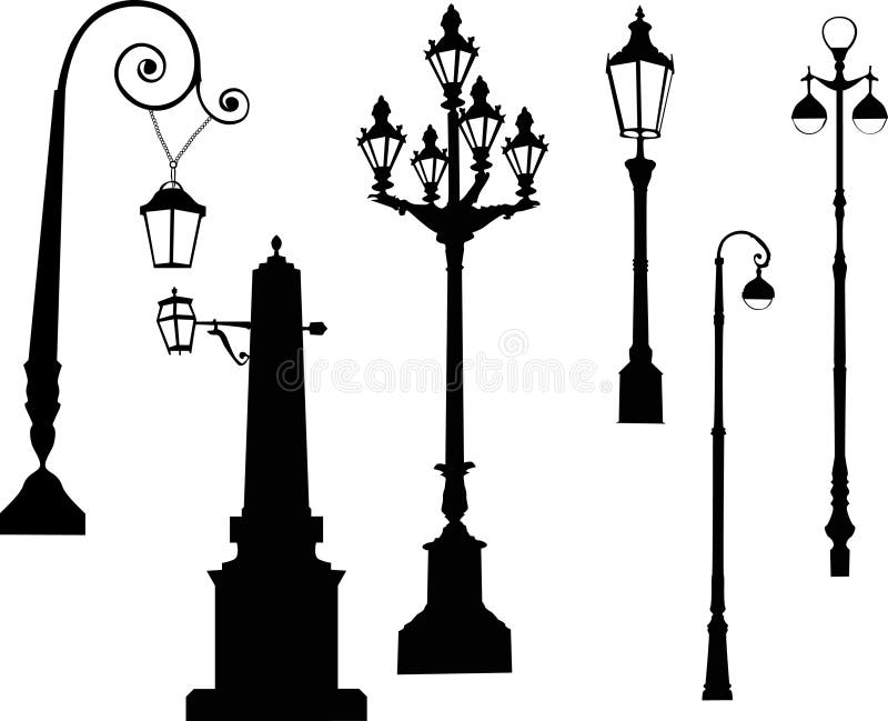 Colección de las lámparas de calle