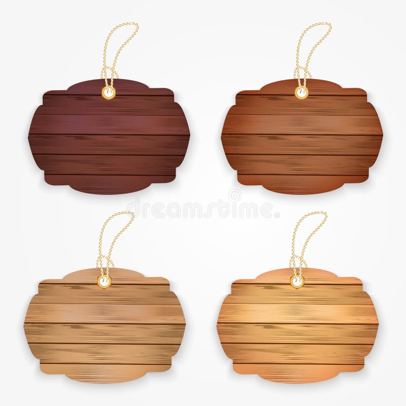 Colección de madera de las banderas Ilustración del vector ilustración del vector