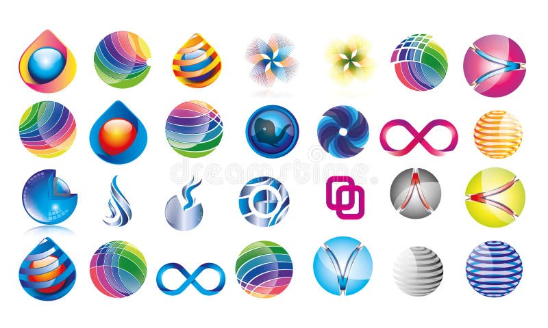 Colección de muchos Logo Templates Different Concepst libre illustration Colección de muchos Logo Templates Different Concepst libre illustration
