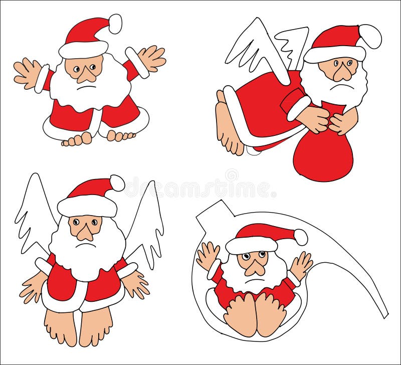 Santa Claus Vector Illustration Collection. Santa Claus Vector Illustration Collection