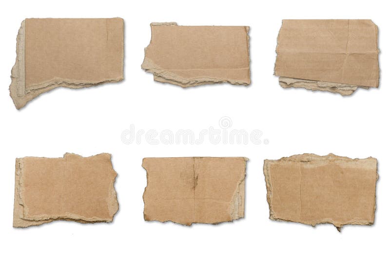 Colección de pedazos marrones rasgados de cartulina, sombras imagen de archivo libre de regalías Colección de pedazos marrones rasgados de cartulina, sombras imagen de archivo libre de regalías