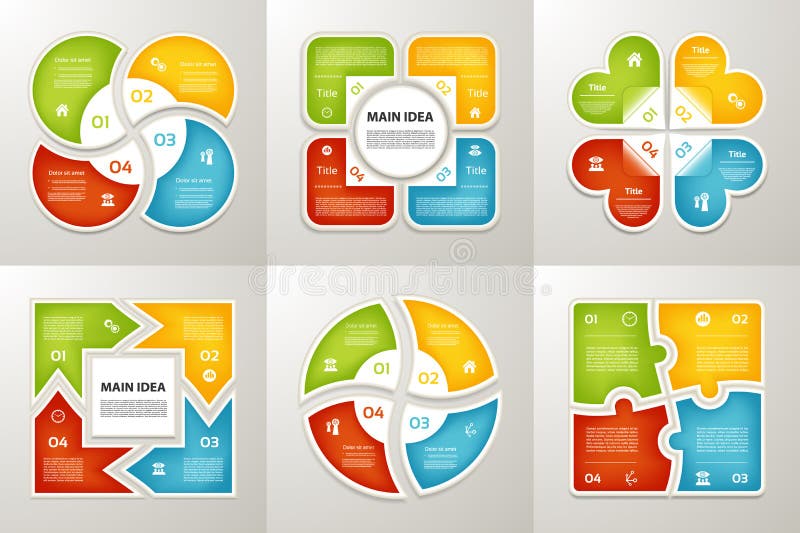 Colección de plantillas de Infographic para el negocio Cuatro pasos que completan un ciclo diagramas Ilustración del vector libre illustration Colección de plantillas de Infographic para el negocio Cuatro pasos que completan un ciclo diagramas Ilustración del vector libre illustration
