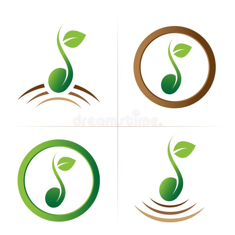 Colección del símbolo del logotipo de la semilla