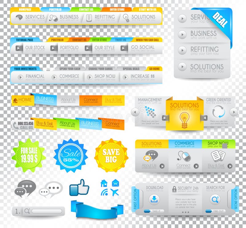 Colectarea elementelor web în diverse formate royalty free stock photography