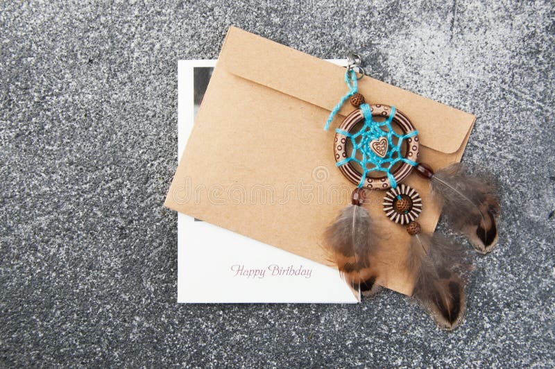 Coletor ideal feito a mão e envelope de kraft imagens de stock