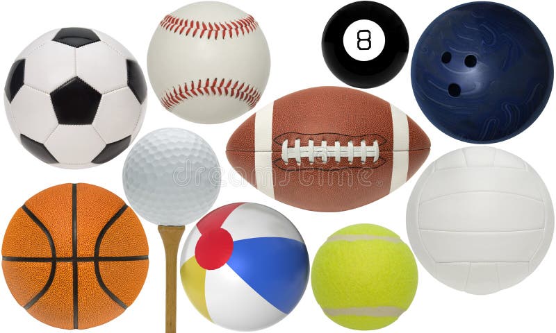 Coleção Assorted da esfera do esporte fotos de stock Coleção Assorted da esfera do esporte fotos de stock