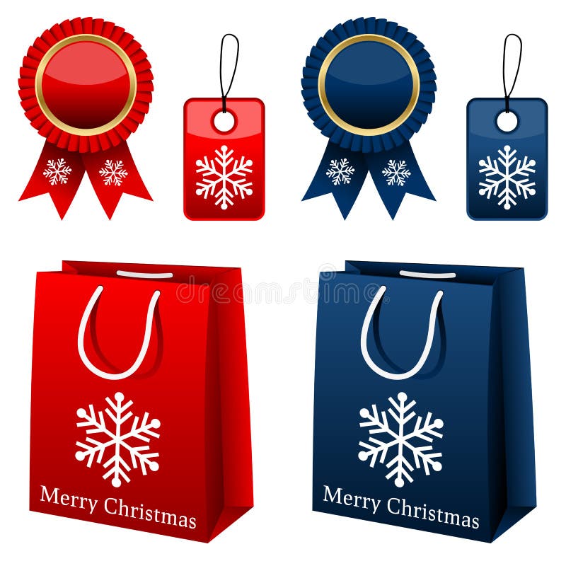 Coleção da compra do Natal ilustração do vetor Coleção da compra do Natal ilustração do vetor