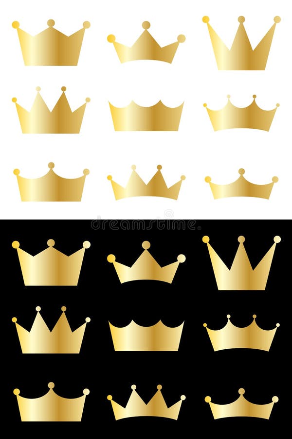 Coleção da coroa ilustração royalty free Coleção da coroa ilustração royalty free