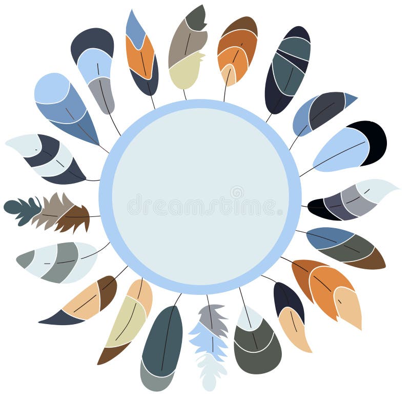 Coleção da pena do vetor Emplume-se o quadro, molde, beira Dreamcatcher ilustração royalty free Coleção da pena do vetor Emplume-se o quadro, molde, beira Dreamcatcher ilustração royalty free