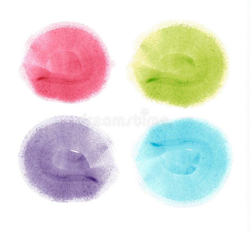 Coleção de bandeiras abstratas coloridas da aquarela ilustração do vetor Coleção de bandeiras abstratas coloridas da aquarela ilustração do vetor