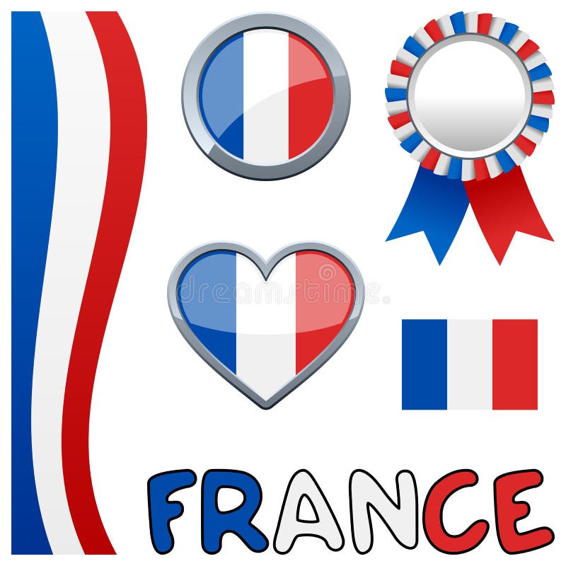 Grupo patriótico francês de France ilustração royalty free