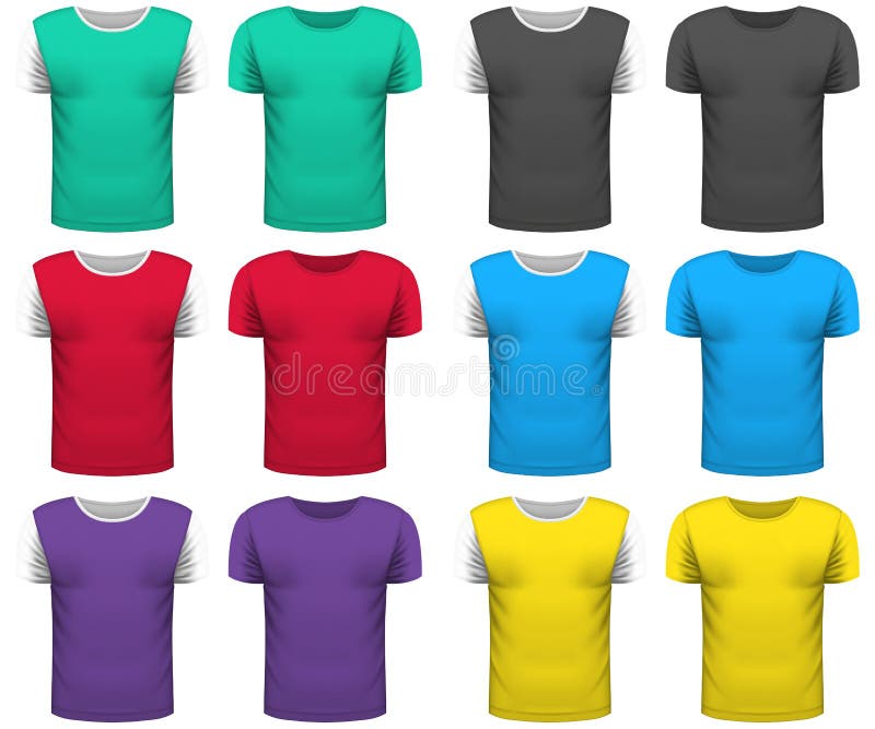 A coleção do projeto de t-shirt realísticos zomba acima no backgro branco ilustração do vetor A coleção do projeto de t-shirt realísticos zomba acima no backgro branco ilustração do vetor