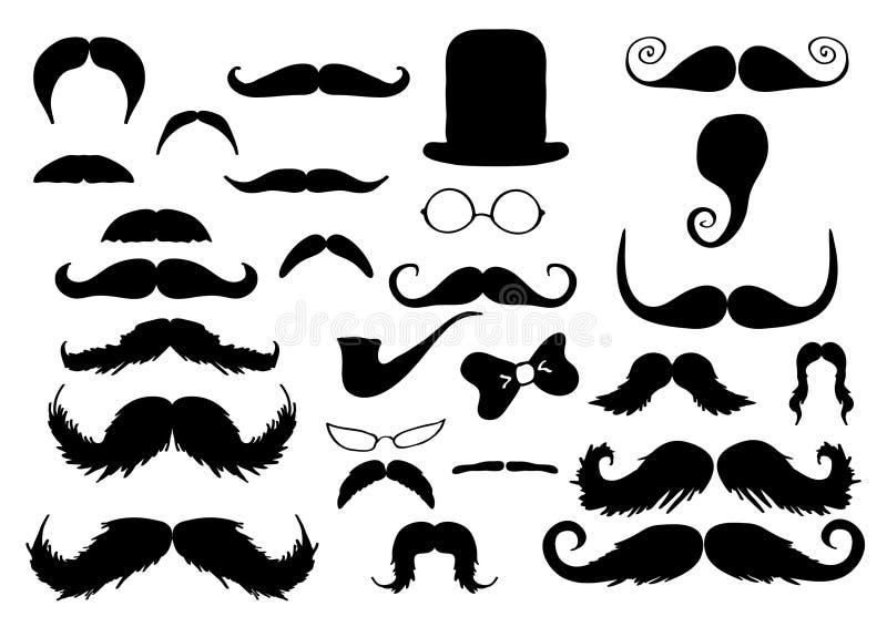 Coleção dos bigodes ilustração stock Coleção dos bigodes ilustração stock